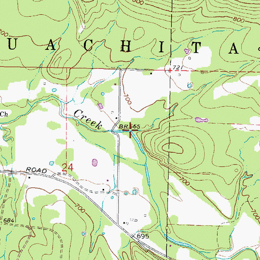 Topographic Map of Sulphur Spring Hollow, OK