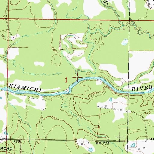 Topographic Map of Sycamore Creek, OK
