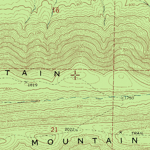 Topographic Map of Tombstone Mountain, OK