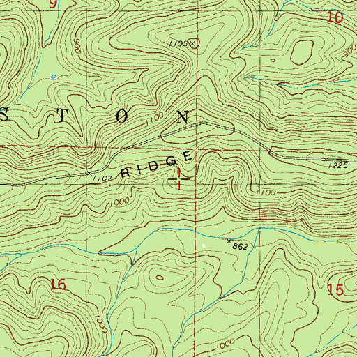 Topographic Map of Tram Ridge, OK
