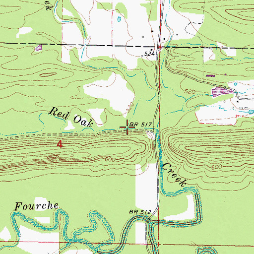 Topographic Map of Turkey Creek, OK