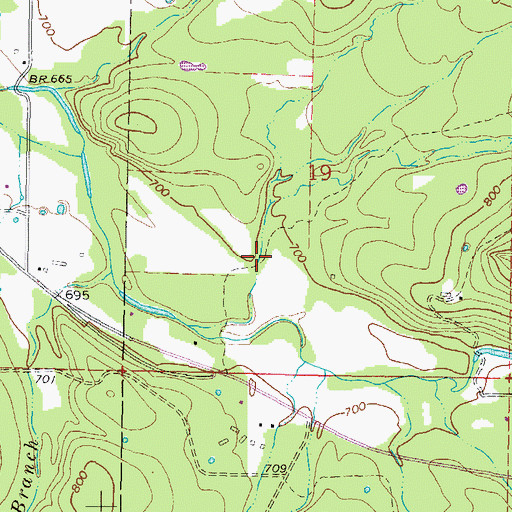 Topographic Map of Wheeler Hollow, OK