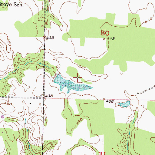 Topographic Map of Kulli Campground, OK