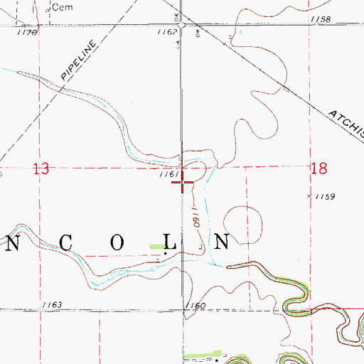 Topographic Map of Alfalfa County, OK
