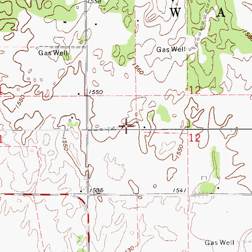 Topographic Map of Blaine County, OK
