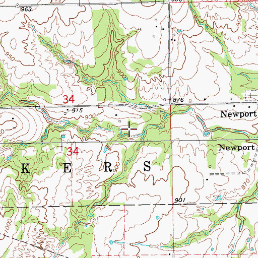 Topographic Map of Carter County, OK