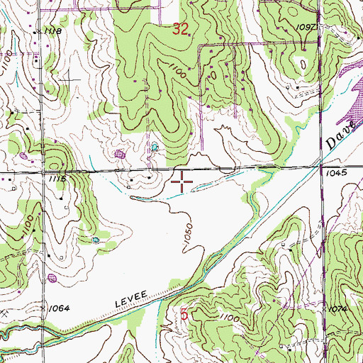 Topographic Map of Cleveland County, OK