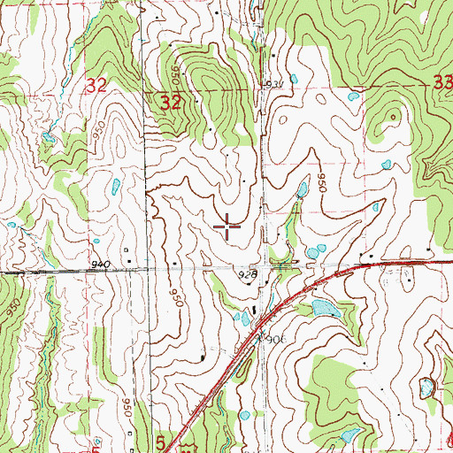 Topographic Map of Creek County, OK