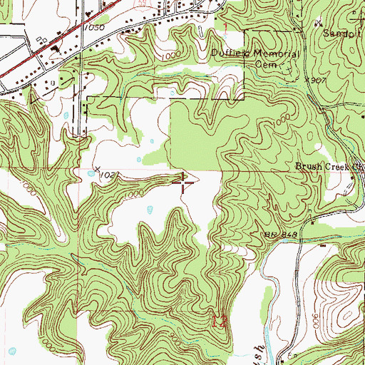 Topographic Map of Delaware County, OK