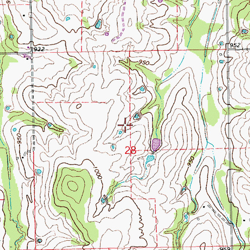 Topographic Map of Garvin County, OK