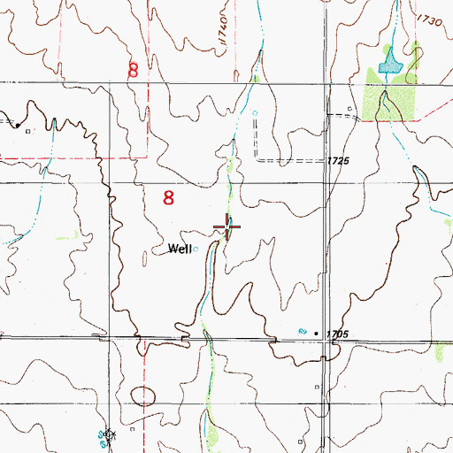 Topographic Map of Harmon County, OK