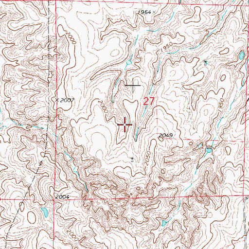Topographic Map of Harper County, OK