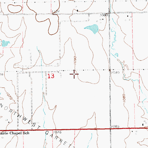 Topographic Map of Kay County, OK