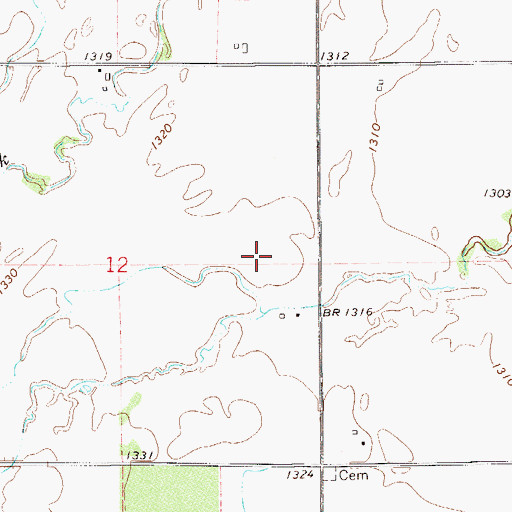 Topographic Map of Major County, OK