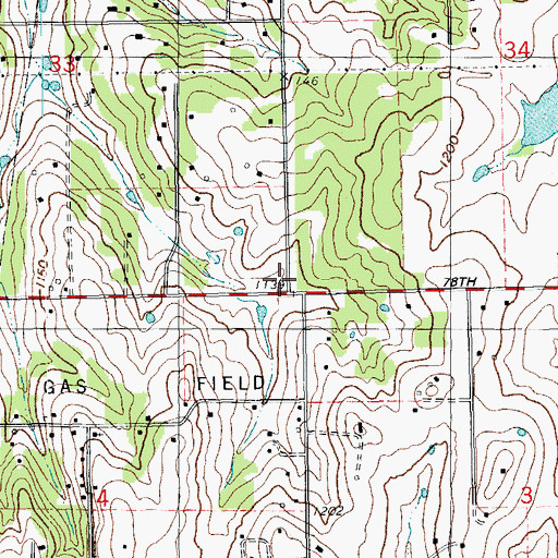 Topographic Map of Oklahoma County, OK