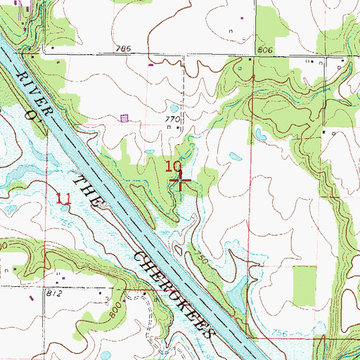 Topographic Map of Ottawa County, OK