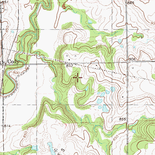 Topographic Map of Pawnee County, OK