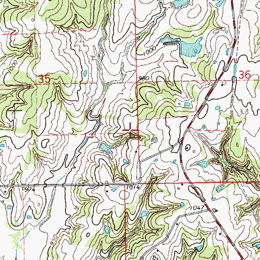 Topographic Map of Pottawatomie County, OK