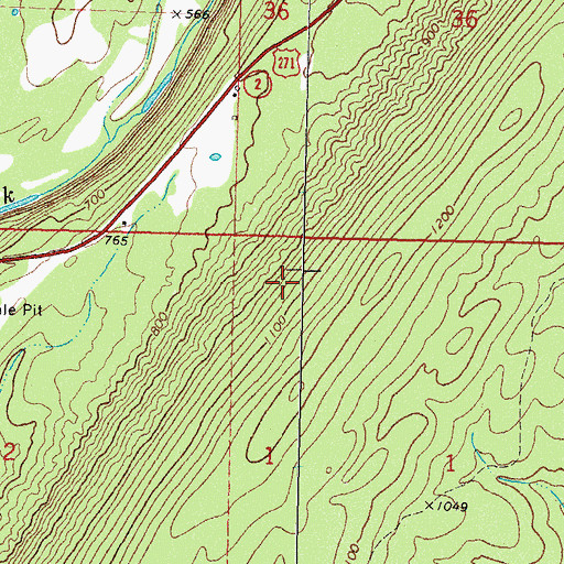 Topographic Map of Pushmataha County, OK