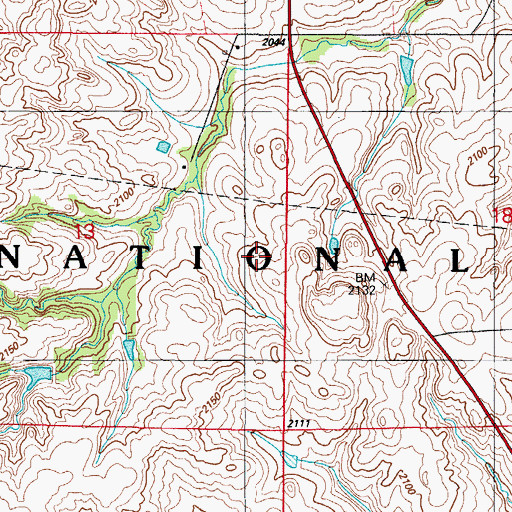Topographic Map of Roger Mills County, OK