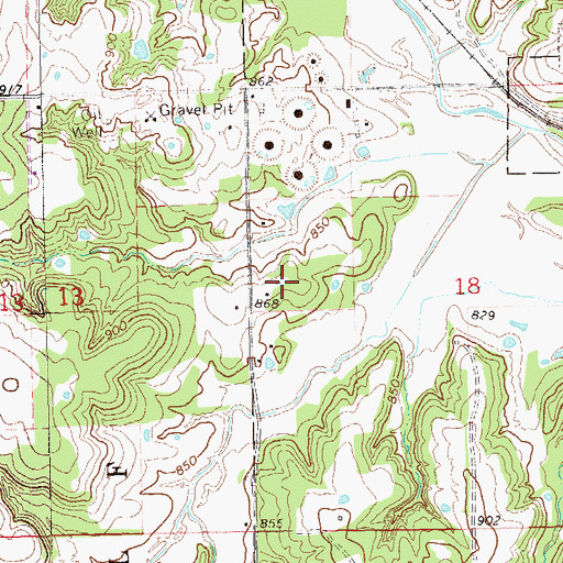 Topographic Map of Seminole County, OK