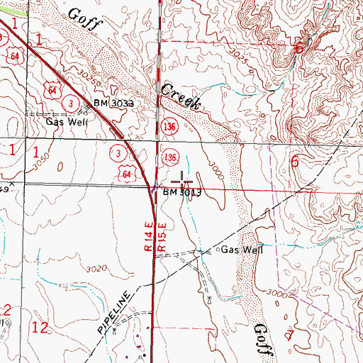 Topographic Map of Texas County, OK