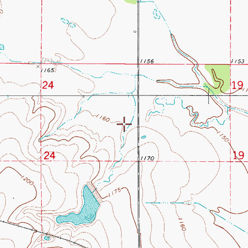 Topographic Map of Tillman County, OK