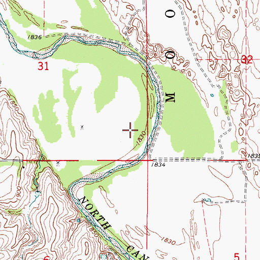 Topographic Map of Woodward County, OK