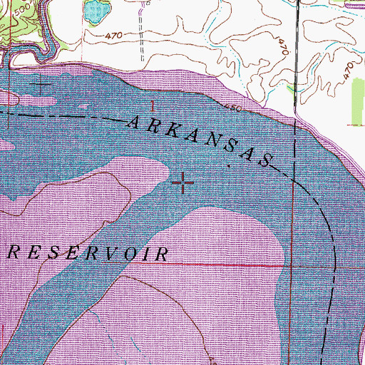 Topographic Map of Canadian River, OK