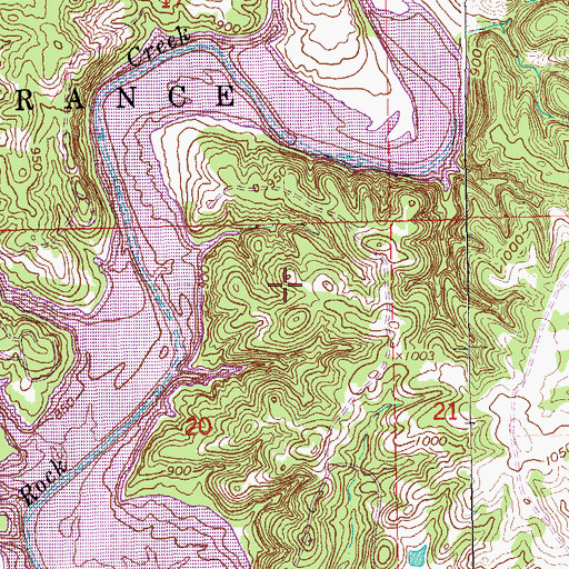 Topographic Map of Chickasaw National Recreation Area, OK