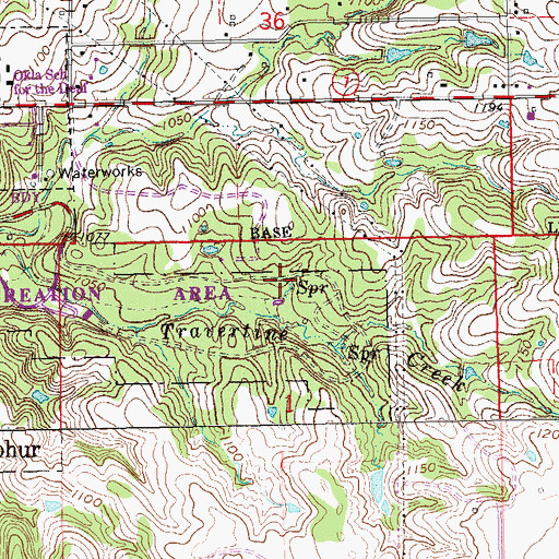 Topographic Map of Antelope Spring, OK