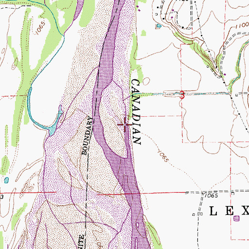 Topographic Map of Bell Creek, OK