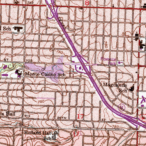 Topographic Map of Crow Creek, OK