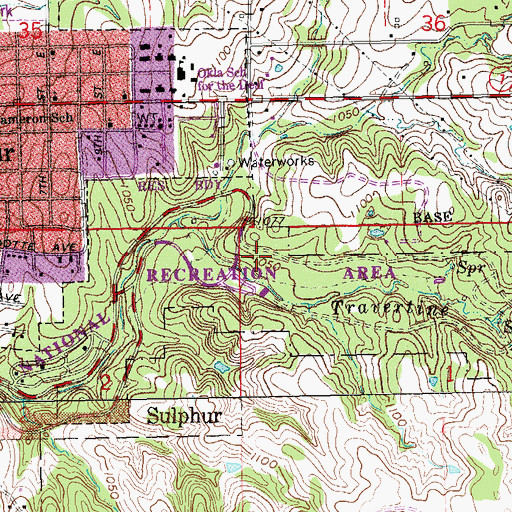Topographic Map of Lake Placid, OK