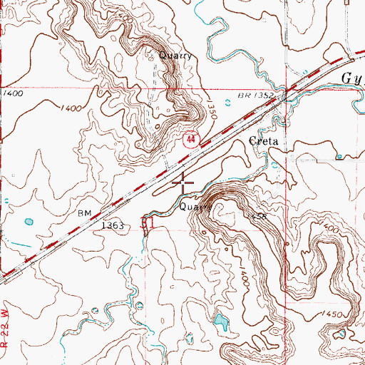 Topographic Map of Creta, OK