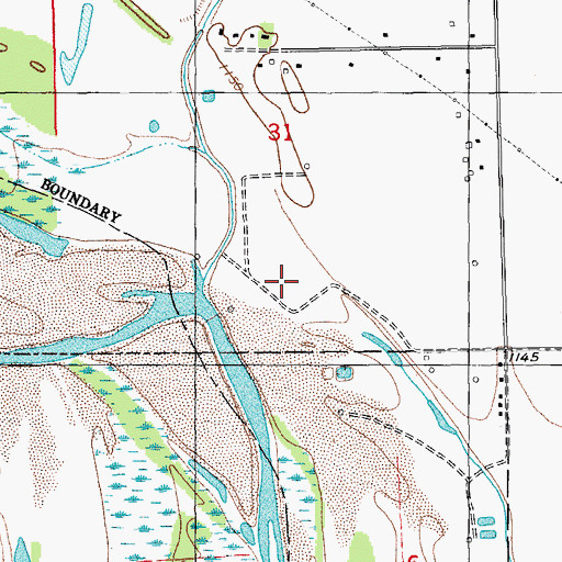 Topographic Map of Lost Creek, OK