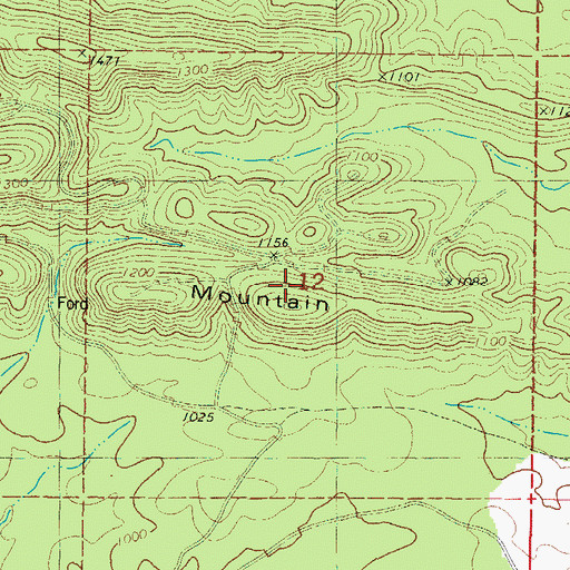 Topographic Map of Bog Mountain, OK