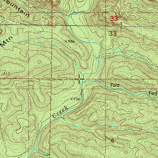 Topographic Map of East Otter Creek, OK