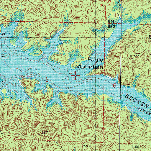 Topographic Map of North Otter Creek, OK