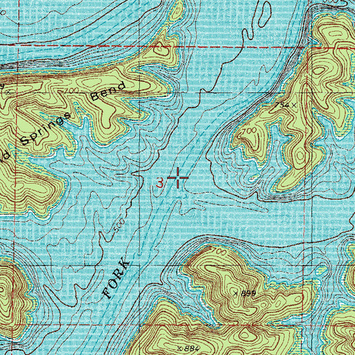 Topographic Map of Otter Creek, OK