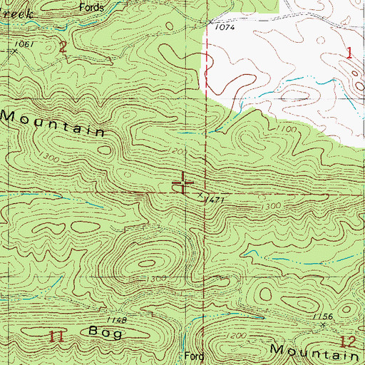Topographic Map of Turkey Mountain, OK
