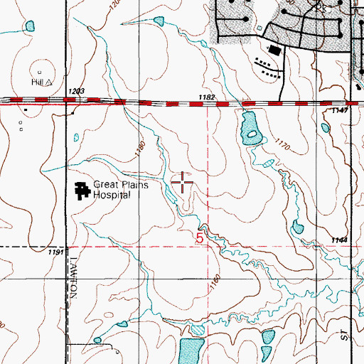 Topographic Map of Lawton City Dump (historical), OK