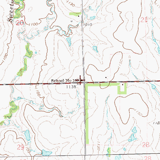Topographic Map of School Number 106, OK