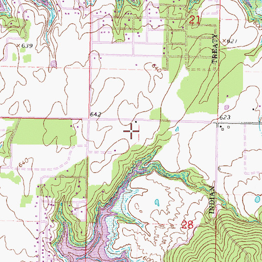 Topographic Map of Rafter 'R' Ranch Airport (historical), OK