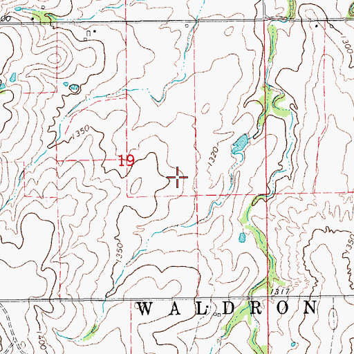 Topographic Map of Thompson Private Airport, OK