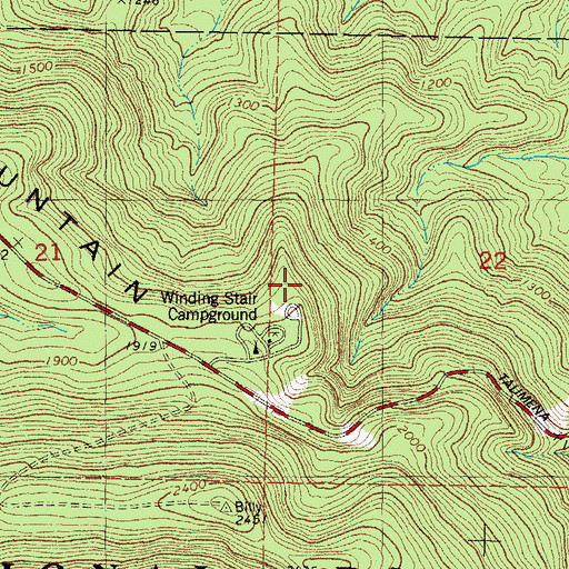 Topographic Map of Emerald Vista Recreation Site, OK