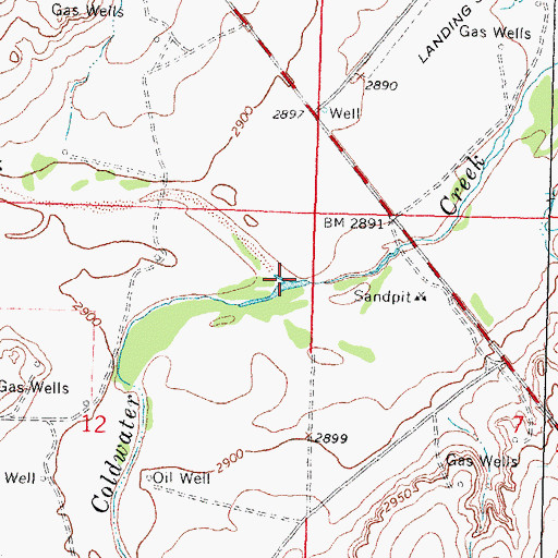 Topographic Map of Frisco Creek, OK