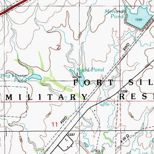 Topographic Map of Rudd Pond, OK