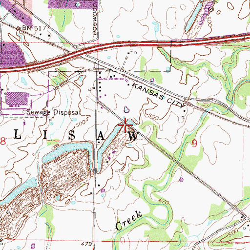 Topographic Map of KKID-AM (Sallisaw), OK