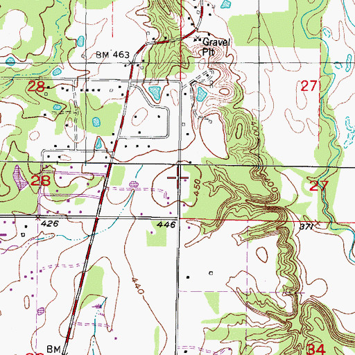 Topographic Map of KKBI-FM (Broken Bow), OK